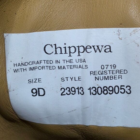 Chippewa Descaro 17" Snake Boots Oro Russett Brown Leather 23913 Men's Size 9 - Picture 7 of 7